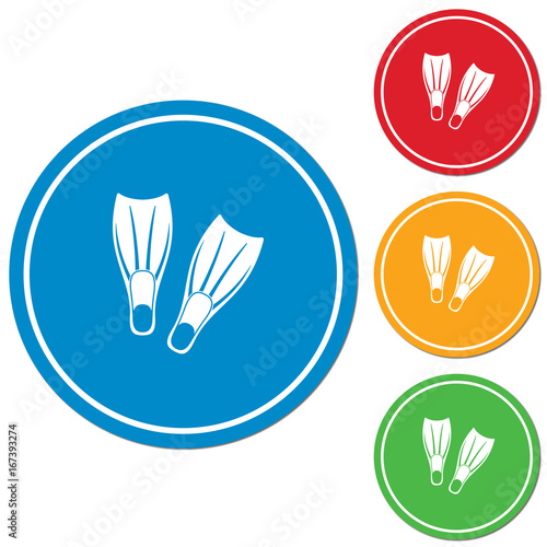 Diving flippers icon