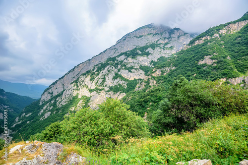 Mountain landscape in North Ossetia