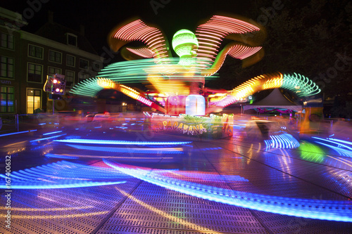  Photo of a fairground ride taken with a long exposure, which gives beautiful effects