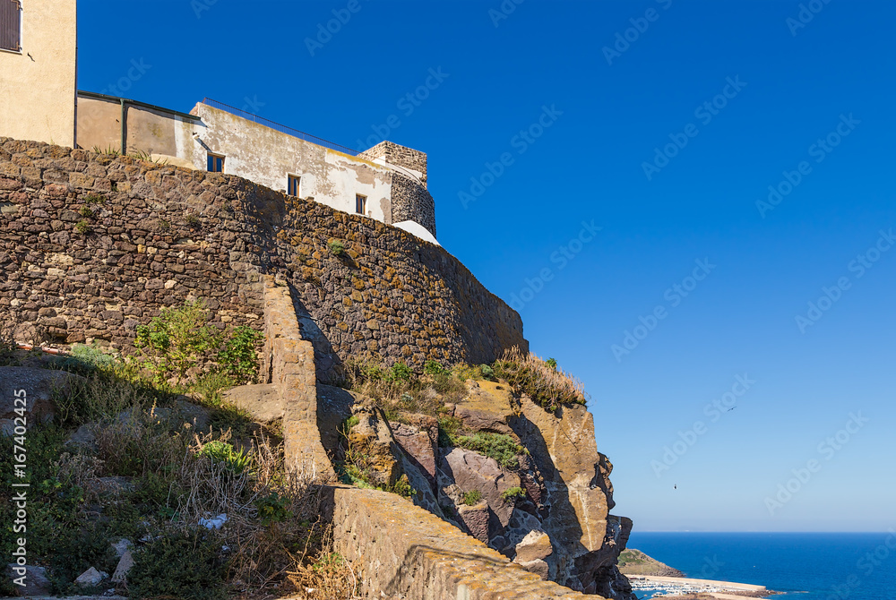 Castelsardo, Italy. Fortification of a medieval castle