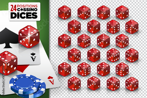 vector isometric casino dices