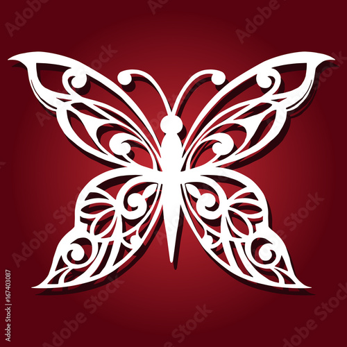 Decorative butterfly for laser cutting