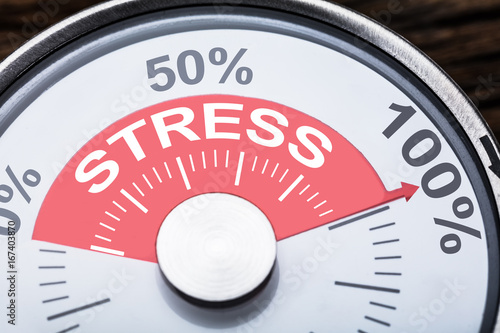 Fotografía Stress Text On Meter Gauge