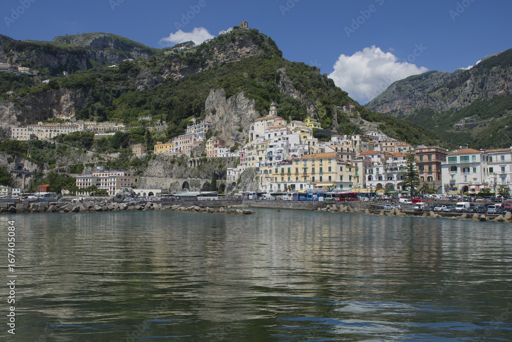 Italy, Amalfi coast; the town of Amalfi.