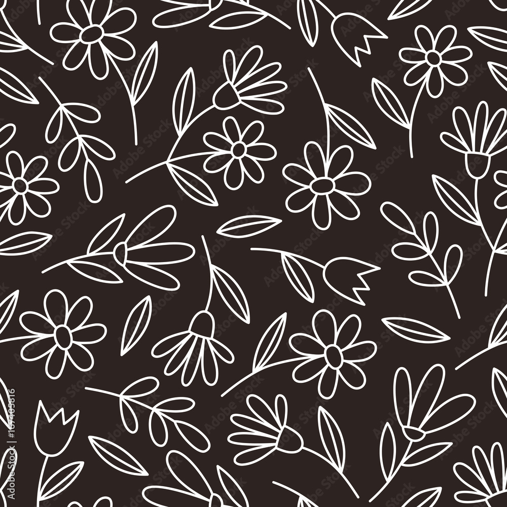 kbecca_vector_monochromatic_whimsy_floral_pattern_seamless_tile kbecca_vector_monochromatic_whimsy_floral_pattern_seamless_tile