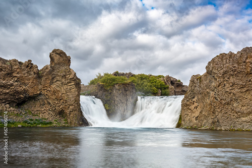 Hjalparfoss waterfall of Iceland
