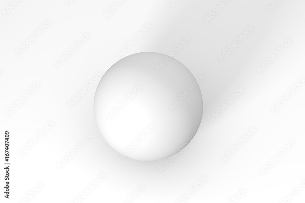 3d render of white object on a background