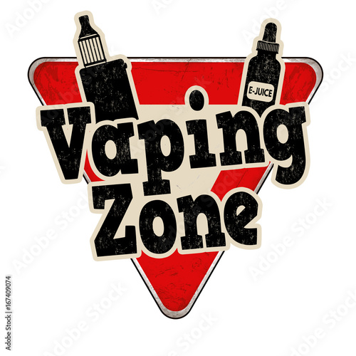 Vaping Zone vintage rusty metal sign