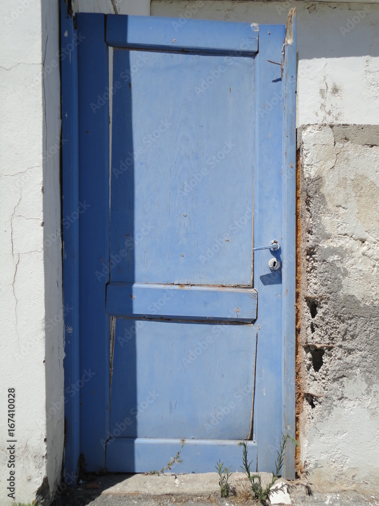 Old blue door.