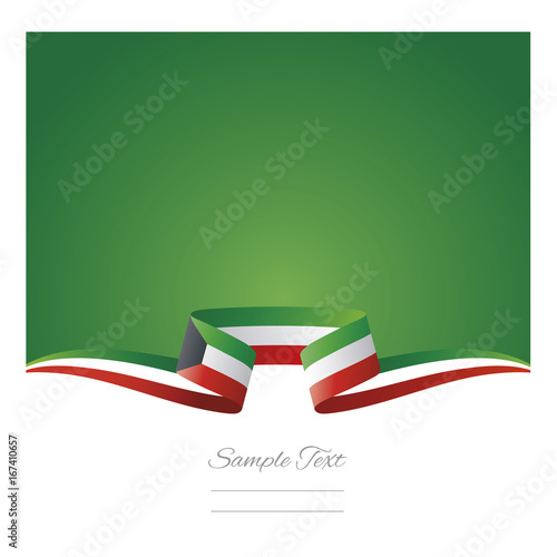 Abstract background Kuwait flag ribbon