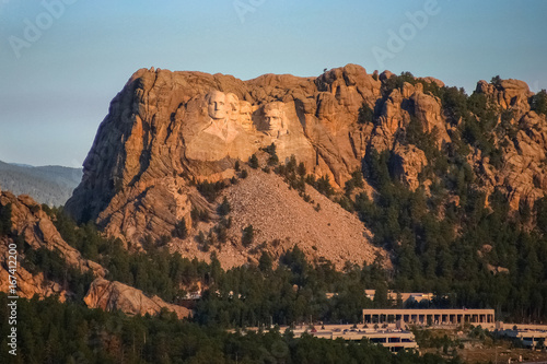 Early morning glow on Mount Rushmore photo