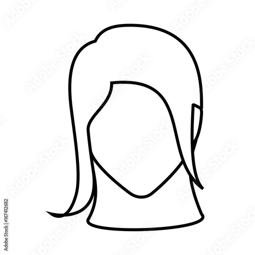 avatar woman icon over white background vector illustration
