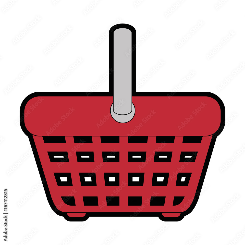 shopping basket icon over white background vector illustration shopping basket icon over white background vector illustration