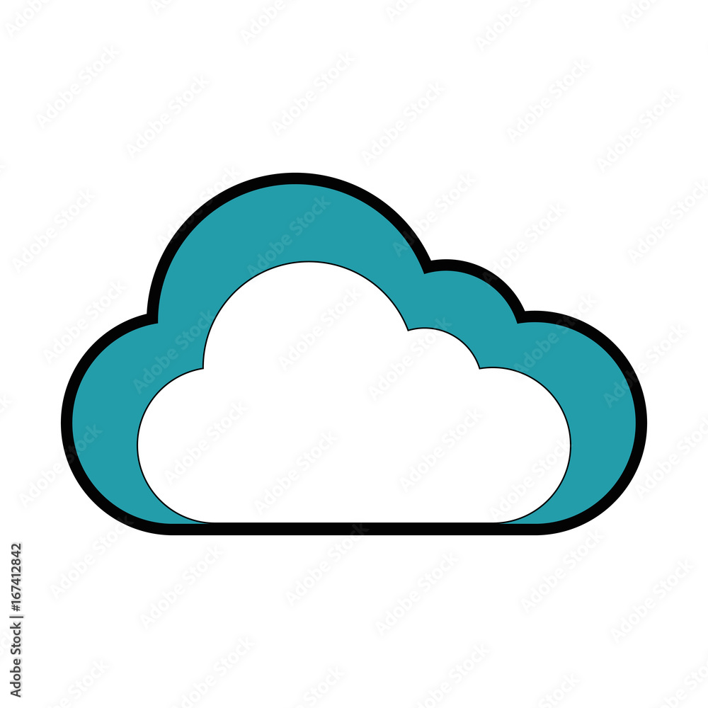 cloud icon over white background vector illustration cloud icon over white background vector illustration
