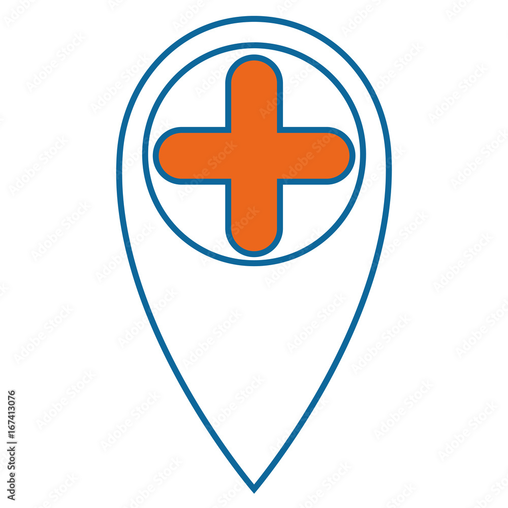 Fototapeta premium location pin icon over white background vector illustration