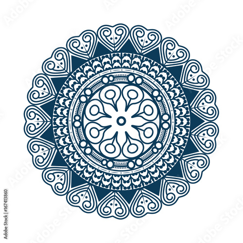 Mandala icon over white background colorful design vector illustration