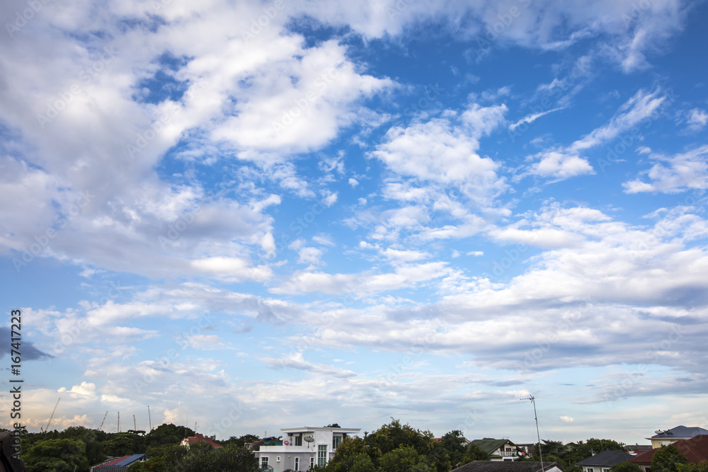 Blue sky with clouds