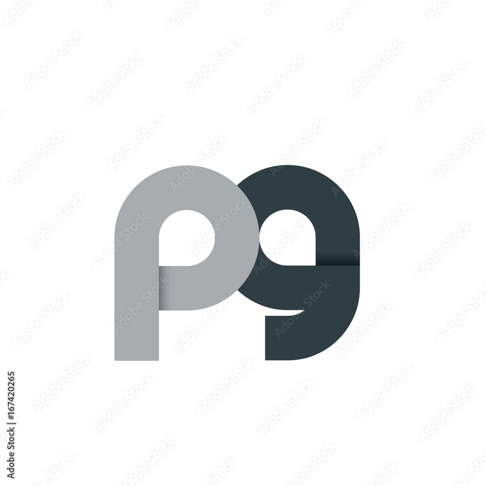 Initial Letter PG Linked Rounded Design Logo Initial Letter PG Linked Rounded Design Logo