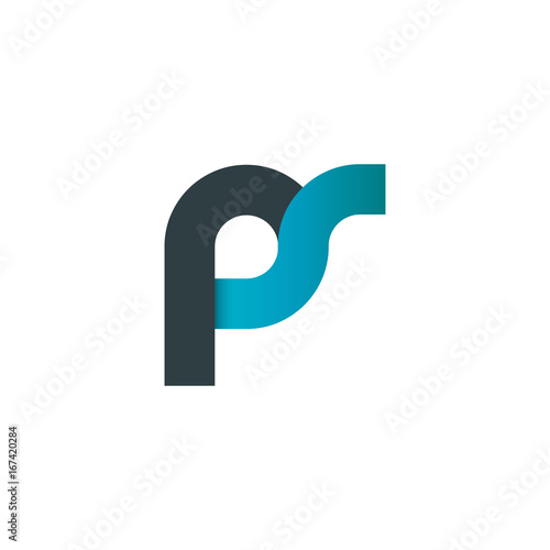 Initial Letter PR PS RR RS Linked Rounded Design Logo