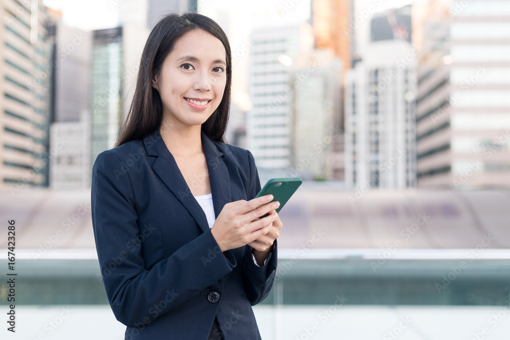 Business owman use of cellphone Business owman use of cellphone