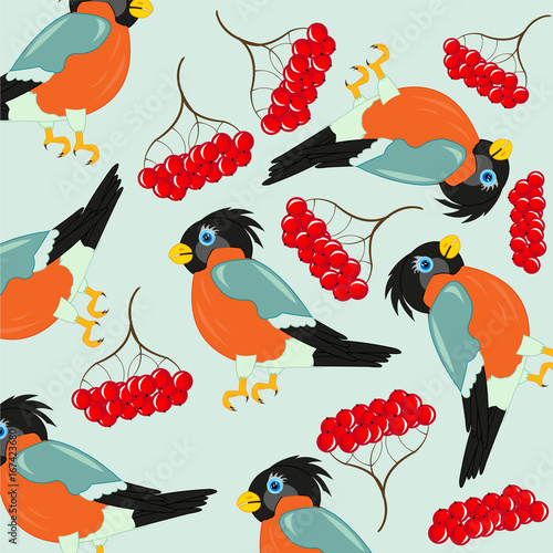 Bird and rowanberry