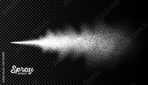 Water spray mist effect on transparent background