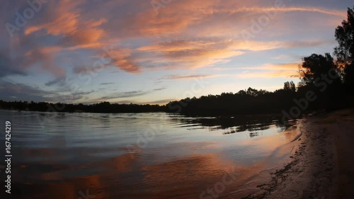 Wallpaper Mural Panning L to R Lake Clouds Mirror Reflection Torontodigital.ca