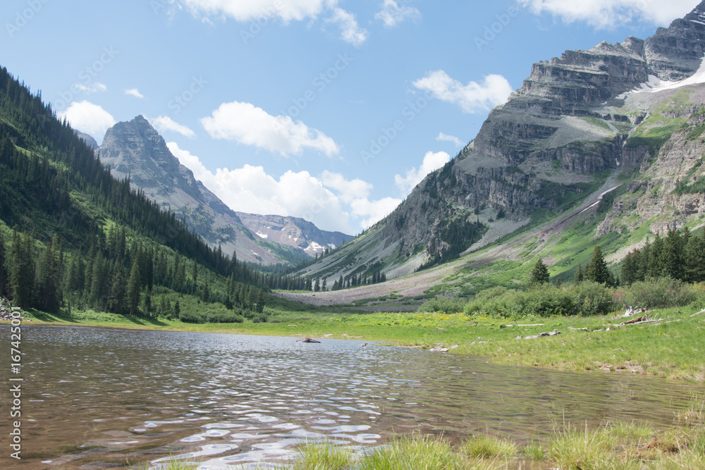 Crater Lake in Maroon Bells-Snowmass Wilderness White River National Park Aspen Colorado