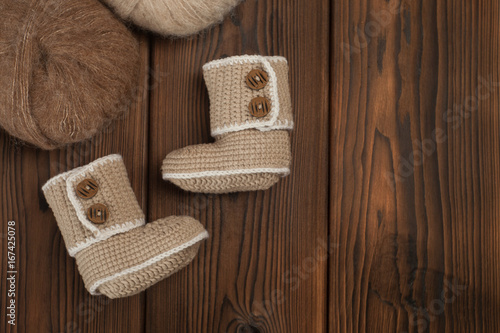 Handmade gift for winter, knitted booties for cold day, make warm