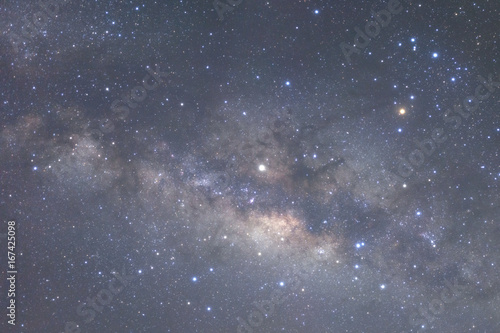 Close up milky way galaxy with stars and space dust in the universe