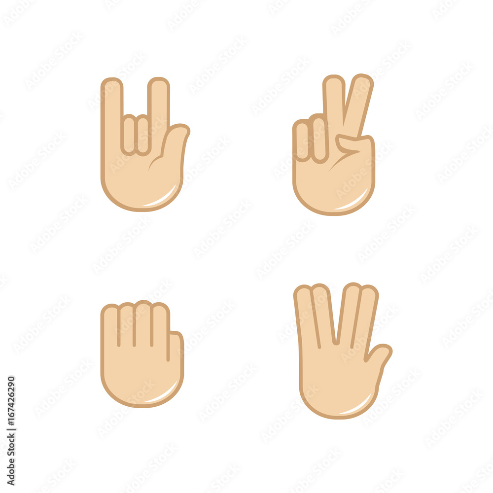 Vector set of hand gestures icons. Sign language. Vector set of hand gestures icons. Sign language.