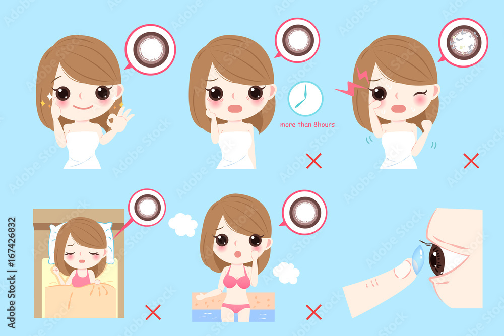 woman with contact lenses woman with contact lenses