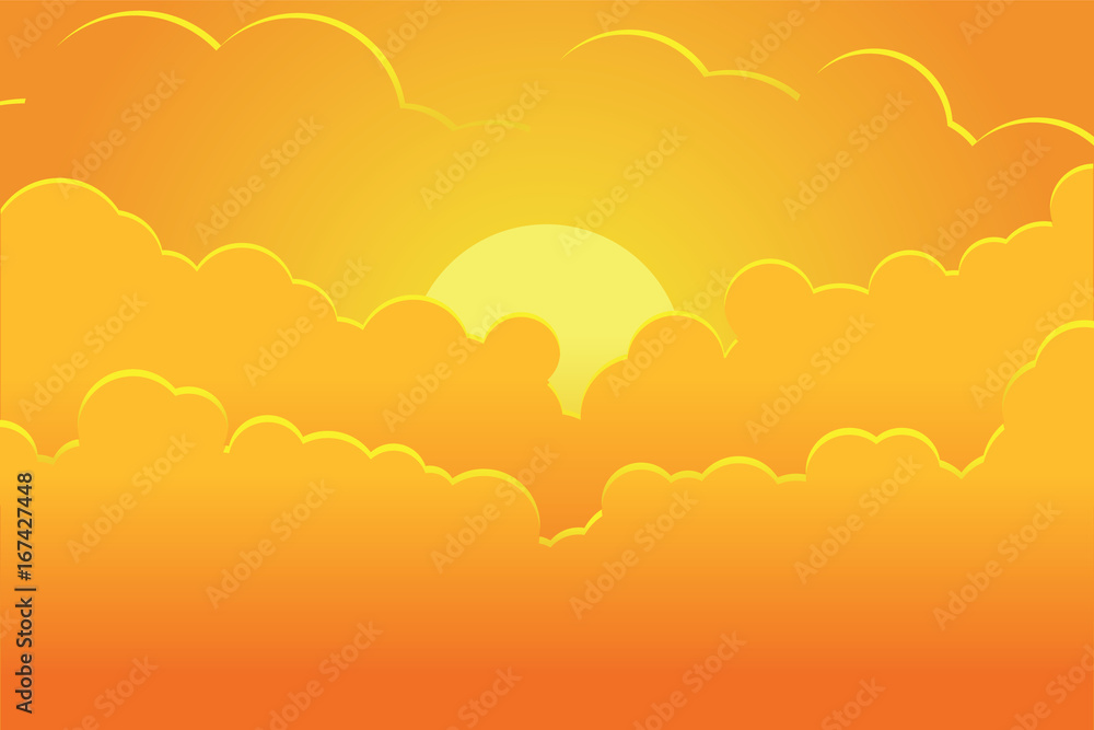 Hot summer sun vector image Hot summer sun vector image