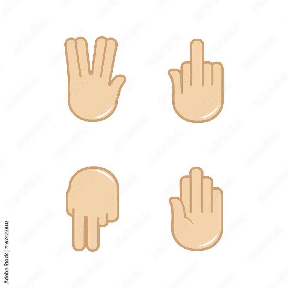 Vector set of hand gestures icons. Sign language. Vector set of hand gestures icons. Sign language.