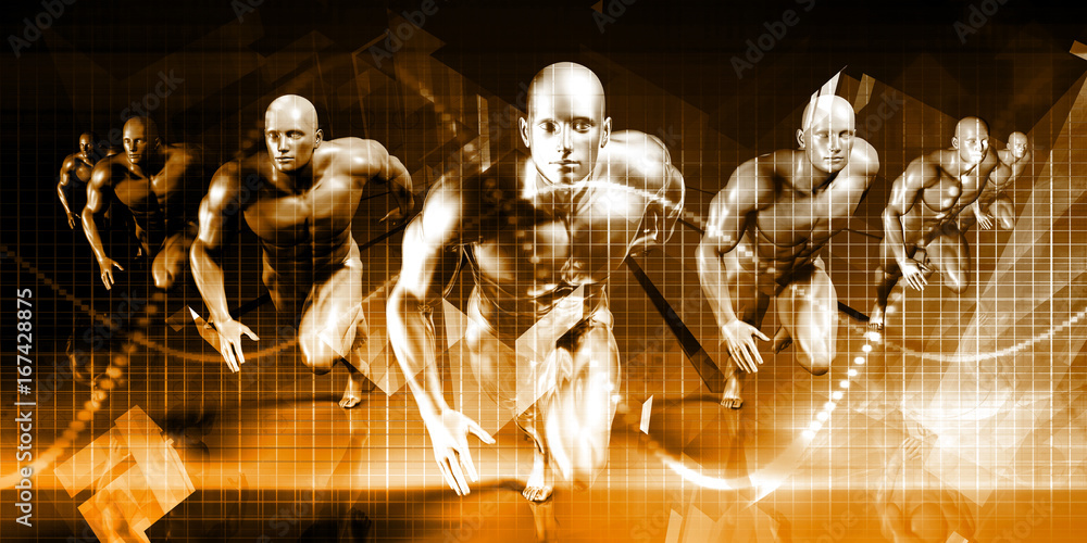 Fototapeta premium Business Men Running