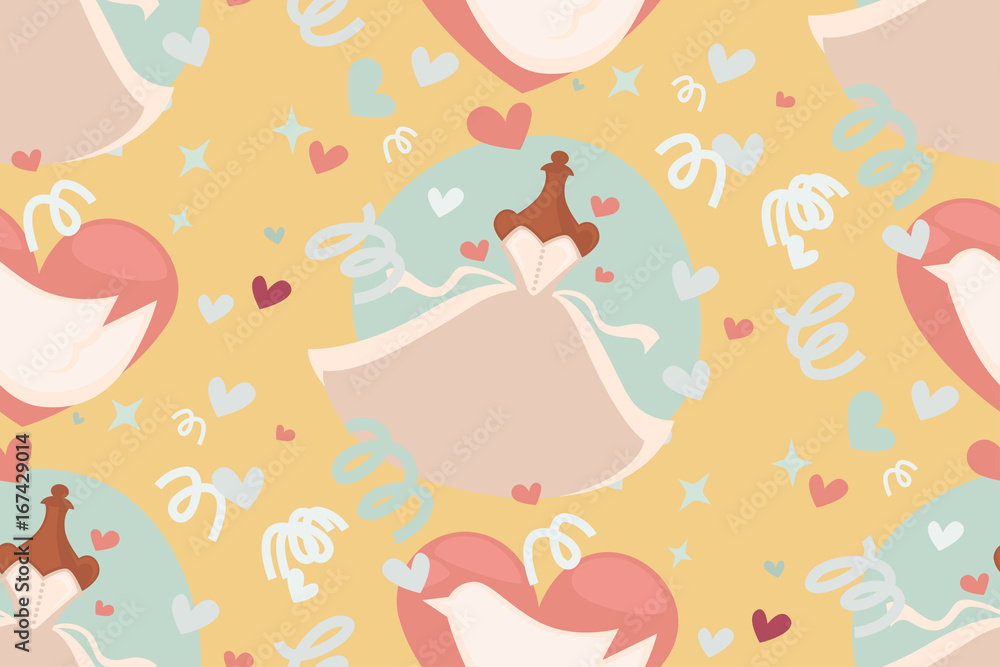 Wedding abstract seamless pattern in pastel soft colors. Wedding abstract seamless pattern in pastel soft colors.