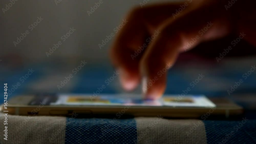 man touching smartphone man touching smartphone