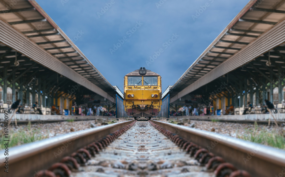 Obraz premium Stacja kolejowa, stacja kolejowa Hat Yai.