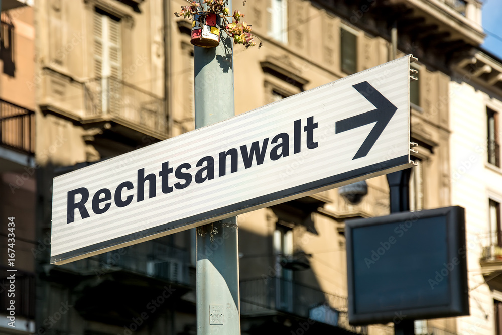 Fototapeta premium Schild 219 - Rechtsanwalt