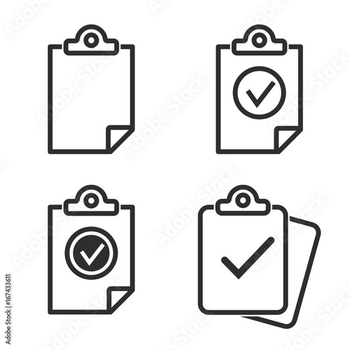 Clipboard icon set.