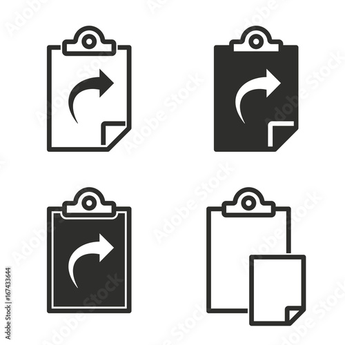 Clipboard icon set.