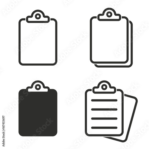 Clipboard icon set.