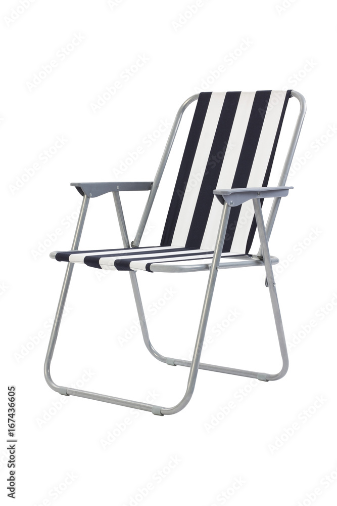 Blue beach chair isolated Blue beach chair isolated