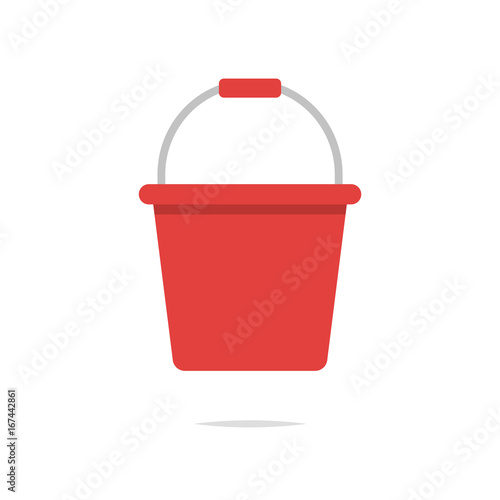 Bucket icon vector isolated