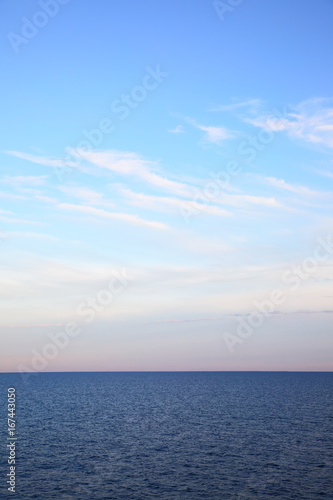 Seascape with sea horizon
