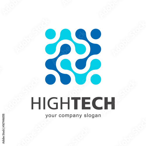Vector logo template. High technology. Nano technology