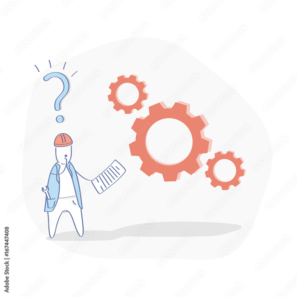 Production, technology concept, illustration concept of development, work of mechanisms Production, technology concept, illustration concept of development, work of mechanisms