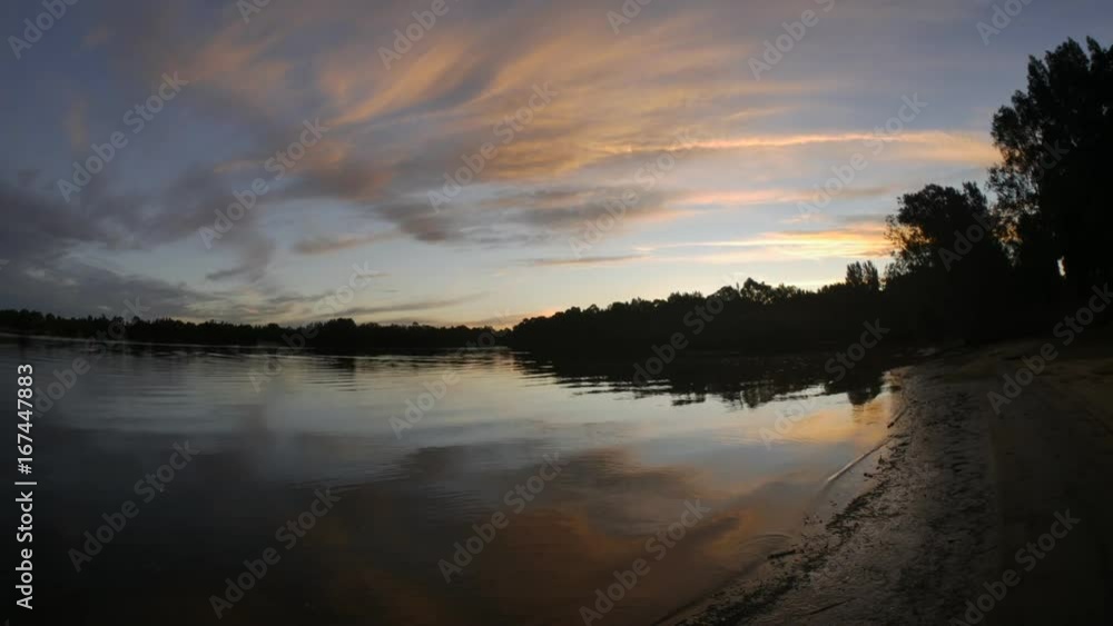 Time Lapse Lake Sunset Reflection Time Lapse Lake Sunset Reflection