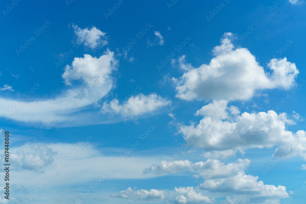 The vast bright blue sky and coulds, nature background. The vast bright blue sky and coulds, nature background.