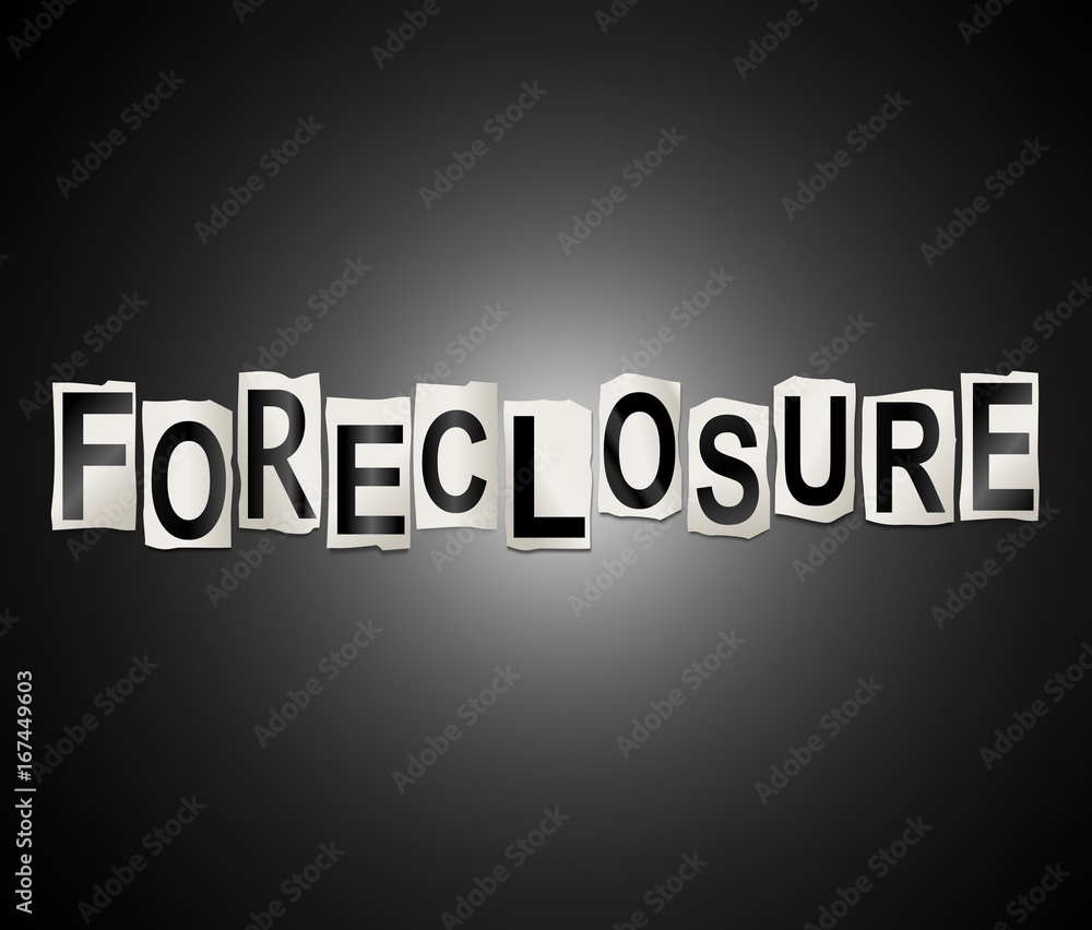 Fototapeta premium Foreclosure word concept.